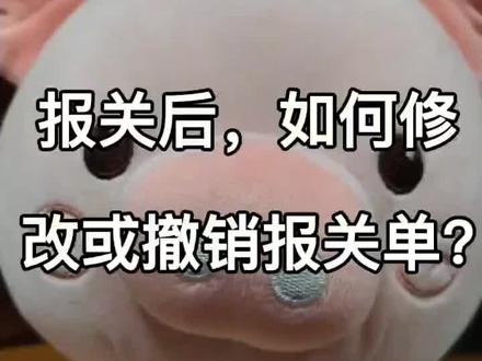 报关后,如何修改或撤销报关单?#外贸出口 #跨境电商 #报关