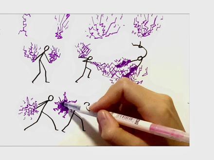 教你用Z和W画火柴人雷电元素,好简单呢!