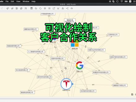 NRD Studio可视化绘制客户关系图,配合Excel整理资料,自动生成动态图谱。#知识图谱 #关系图