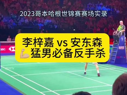 💪🏼两位对轰看着超级精彩!李梓嘉在欧洲的粉丝真不少啊……#2023年羽毛球世锦赛 #李梓嘉 #比赛现场 #安东森 #反手杀球