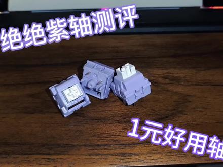 到手一款新轴,绝绝紫轴测评,一元左右非常有竞争力的轴体,真的绝绝子!#测评 #机械键盘 #轴体