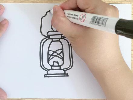 老式煤油灯,你见过吗? #零基础学画画 #日常瞎画 #简笔画 #爱画画的小朋友 #一起学画画