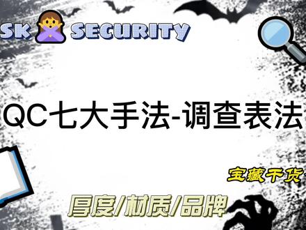 QC七大手法-调查表法
#质量工程师 #质量工具培训 #调查表制作 #调查表