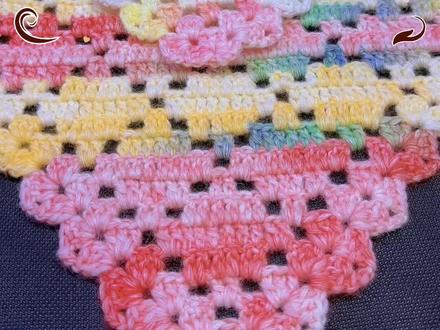 菱形方格三角披肩教程#手工编织零基础教学