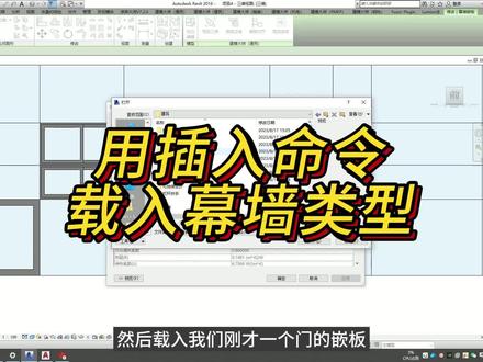 Revit用插入命令载入幕墙类型#revit #revit教程