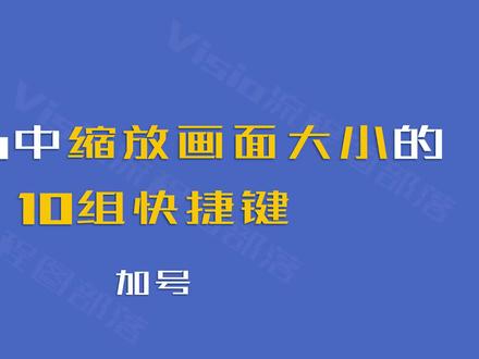 Visio中,画面大小怎么调?送你10组缩放快捷键 #visio #流程图 #visio教程