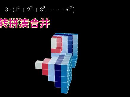#涨知识 #高二数学#数学思维 #数列求和 平方和数列计算公式——视觉推导