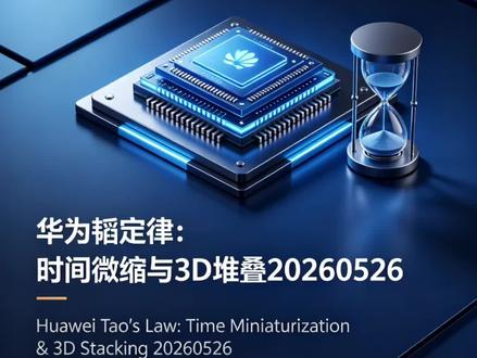 华为韬定律:时间微缩与3D堆叠20260526 #华为芯片 #芯片科技突破 #韬定律