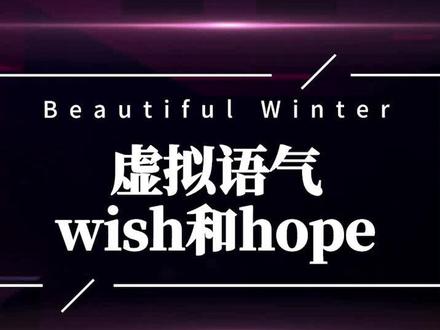 wish和hope的区别 #英语语法