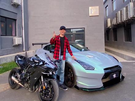 200多匹的川崎h2跟800匹的战神grt,到底谁更胜一筹呢#gtr #川崎h2 #声浪