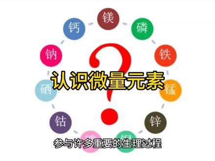 认识微量元素#微量元素 #营养健康 #小知识