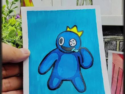 蓝色朋友到底是什么?#彩虹朋友#蓝色朋友#画画