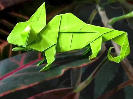 折纸教程:变色龙 #折纸 #折纸教程 #手工折纸