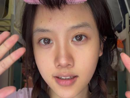 3min美式甜心亚裔感|👩🏾❤️👩🏽粉嫩亚裔妆容教学🍍#亚裔妆#妆教#新手化妆教程#妆前妆后#美妆