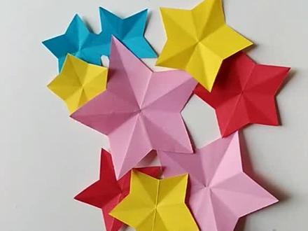 一剪刀剪出五角星#儿童手工 #剪纸#折纸#手工