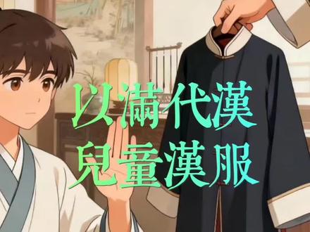 漢人家長們紛紛給孩子們穿上了漢服,但請注意甄別,千萬不要買到僵尸哦。#儿童汉服 #以满代汉 #满贼 #僵尸服 #反清复明