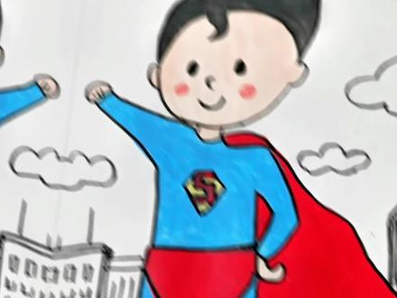 丙烯马克笔画超人简笔画,手残党一学就会系列!赶紧和孩子一起画起来吧!画出天才小画家!#简笔画#丙烯马克笔教程#丙烯马克笔涂鸦#画画教程#零基础学画画