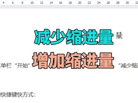 段落减少或增加缩进量 #玩转office #word教程 #办公技能