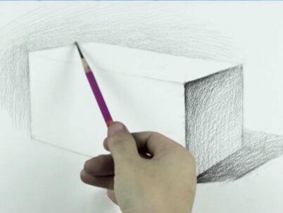 素描基础教学-倒下的长方体(上)#素描基础 #零基础学画画 #素描几何体