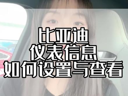 比亚迪的仪表信息查看与设置#比亚迪