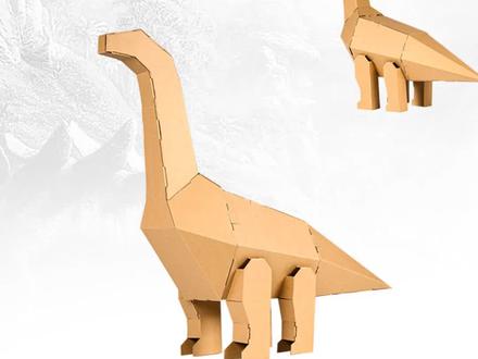 小型腕龙安装视频#创意设计 #瓦楞纸