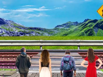 各种智能红灯机器人在指挥交通 #火车动画 #红灯机器人