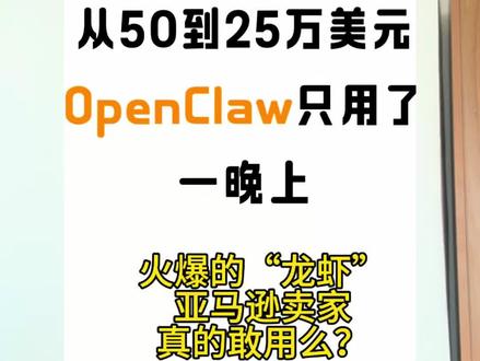 最近爆火的养龙虾,亚马逊的卖家真的敢用吗?#openclow#龙虾 #网络安全 #亚马逊卖家 #跨境电商