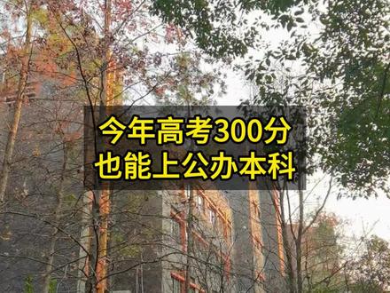 今年高考300分也能上公办本科 #大学 #高考 #大学推荐 #升学路径