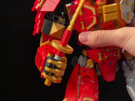 久违的元素融合机甲-火焰大地机甲 -71720 #幻影忍者 #乐高