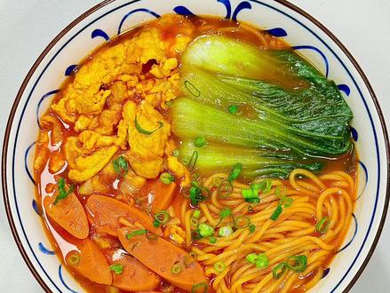 如果幸福是一碗面 那有人陪你就是双倍幸福#番茄鸡蛋面