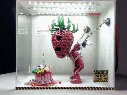 用粘土手工制作《草莓人与太阳花蛋糕》模型摆件,希望大家能够喜欢#手工 #模型 #模型制作 #制作过程 #手工diy