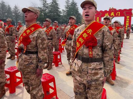 光荣入伍,新兵欢送仪式#新兵#新兵入伍季