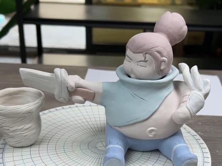 和亚索一起!面对疾hong吧! #陶艺 #手工 #亚索