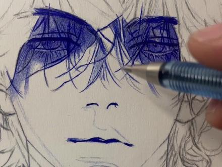 用圆珠笔画个帅气的小狼 #抖音acg新春会 #游戏破壁计划 #元梦之星#元梦之星山海寻灵 #奇趣贺岁