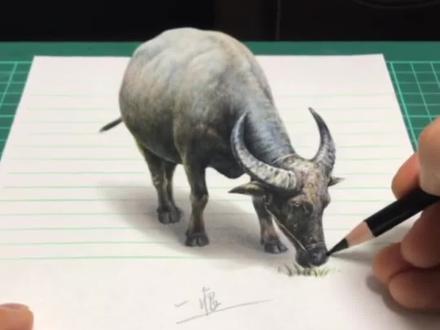 把画画到以假乱真,这立体画功底也太强了#绘画#3D立体画#高手在民间