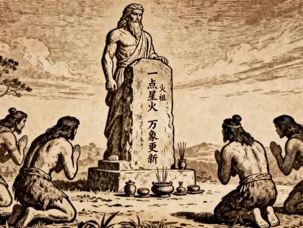 #燧人氏 #钻木取火 #AI抖音问答榜样 #中国传统文化 #