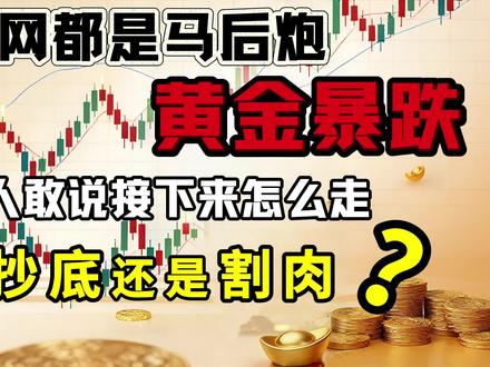 黄金暴跌:全网都是马后炮,没人敢说接下来怎么走!抄底还是割肉?唯一不变的 2 个核心逻辑!#黄金#国际 #金价#财经 #国际局势