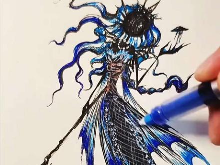 快来,画个圈圈保护你😎 #手绘 #柴设 #第五人格 #渔女