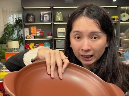 双耳陶板锅抗粘干烧不裂0氟陶瓷釉不粘易清洗 #陶板锅 #陶土锅 #煎锅