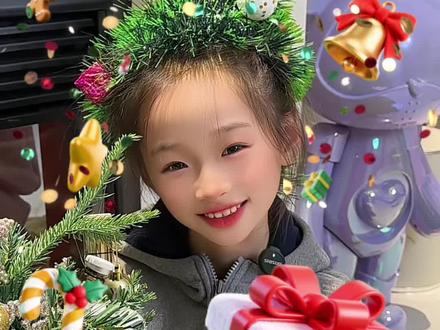 当我二女儿说想把圣诞树放头顶!那就安排!每个节日其实赋予家庭的意义是陪伴和爱❤️#家#头顶圣诞树 #骗你生女儿 #爱