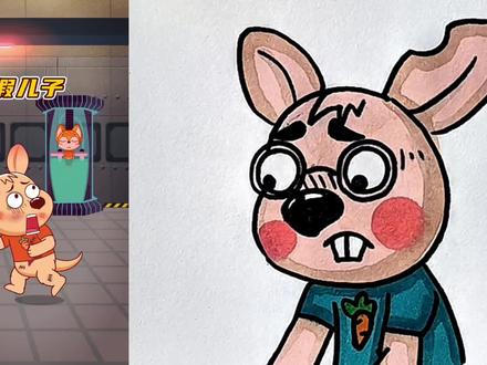 可爱的真假袋鼠。 #简笔画