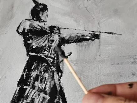 辕门射戟竟然是真的#绘画 #三国 #吕布 #辕门射戟