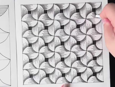 今天是相同图案组成的小花~零基础也很好上手哦~原创禅绕画,临摹记得@禾圆圆 呀。#禅绕画 #画画手绘 #零基础学画画 #绘画教程 #解压