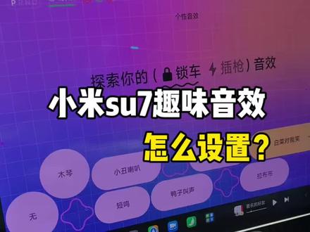小米汽车的锁车音效怎么设置‼️简直太好玩了 #小米su7 #小米su7用车小技巧 #锁车音效 #小米su7汽车 #锁车音效怎么设置
