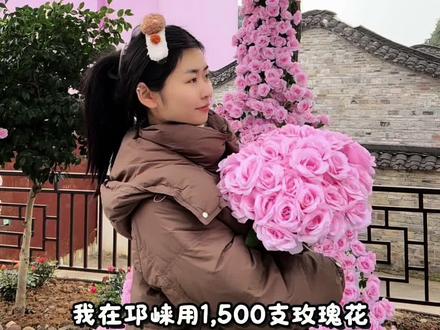 好不好看已经不重要了,太费人了#邛崃 #如院 #玫瑰花瀑布 #vlog十亿流量扶持计划