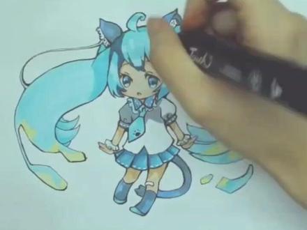 #学浪计划 #守护青少年 #手绘 #初音未来 你们喜欢这可爱的初音嘛?