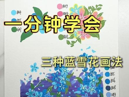 零基础必看!一分钟学会三种蓝雪花❄️ 🖊️:歌马
#手绘花朵 #沉浸式画画 #画花教程 #零基础学花 #丙烯马克笔