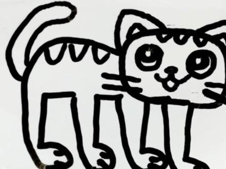 用四个5画一只超超超可爱的小猫咪#简笔画 #简笔画教程 #创作者扶持计划 #画画 #数字简笔画