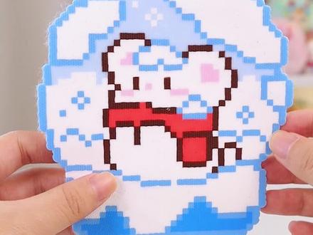 🥳用拼豆做!!可动翅膀+眨眼睛的🌈云宝挂件 #拼豆 #手工diy #自制挂件 #小马宝莉 #拼豆图纸