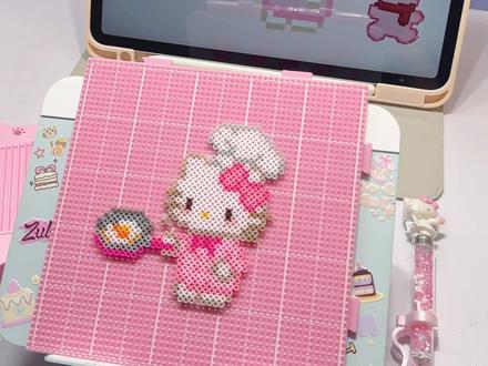 当然是自己拼的最好看!#拼豆 #手工 #手工diy #拼豆豆 #拼豆图纸